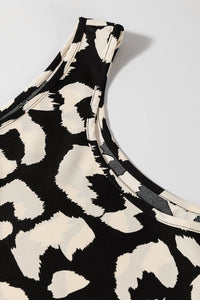 Caroline Black Leopard Dress