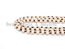 Load image into Gallery viewer, 60" Long Hand Knotted Beige Color Crystal Necklace - Simply Susan’s
