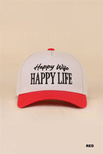 Load image into Gallery viewer, Happy Wife Happy Life Two Tone Snapback Hat
