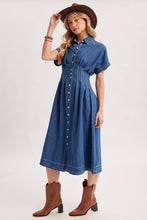 Load image into Gallery viewer, MARGOT DENIM SHIRT DRESS
