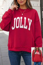 Load image into Gallery viewer, JOLLY Christmas Mock Neck Reversible Sweatshirt | S-2XL - Simply Susan’s
