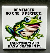 Load image into Gallery viewer, Novelty Frog Magnet – Funny Imperfection Quote Quirky Humor - Simply Susan’s
