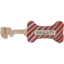 Load image into Gallery viewer, Naughty And Nice Dog Bone Toy
