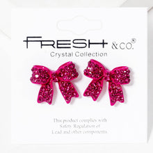 Load image into Gallery viewer, Rhinestone Bow Shape Post Earrings - Simply Susan’s
