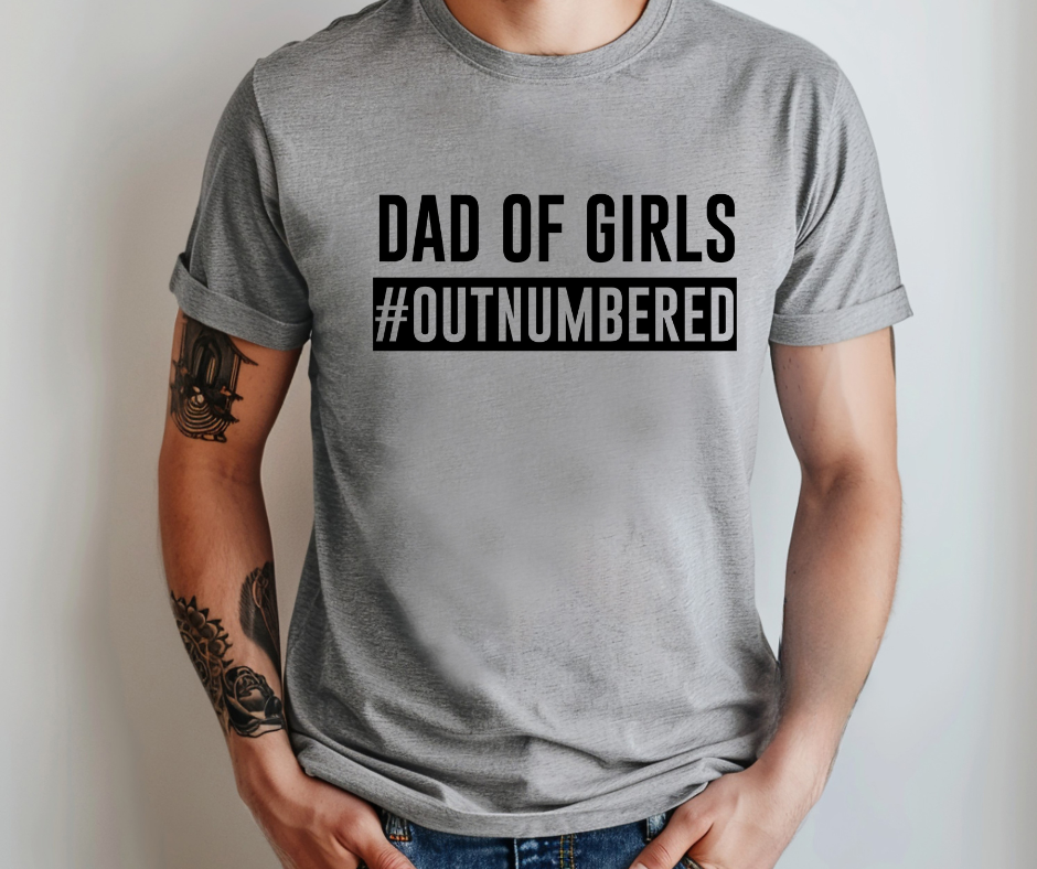Dad Of Girls Crew T Shirt