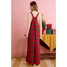 Load image into Gallery viewer, CHRISTMAS CLASSIC RED TARTAN PLAID RELAXED FIT OVERALLS - Simply Susan’s
