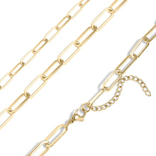Load image into Gallery viewer, 18K Gold Paperclip Chain Necklace
