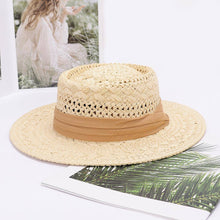 Load image into Gallery viewer, Faux Straw Hat
