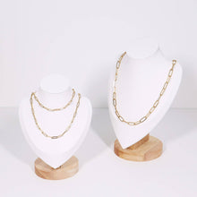 Load image into Gallery viewer, 18K Gold Paperclip Chain Necklace
