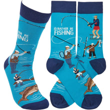 Load image into Gallery viewer, I'd Rather Be Fishing Socks
