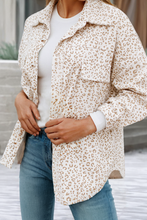 Load image into Gallery viewer, Brooklyn Leopard Print Flap Pockets Buttoned Corduroy Shacket
