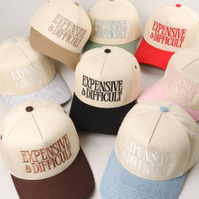 Load image into Gallery viewer, EXPENSIVE and DIFFICULT Embroidered Trucker Hat
