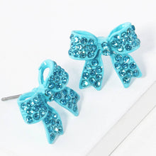 Load image into Gallery viewer, Rhinestone Bow Shape Post Earrings - Simply Susan’s
