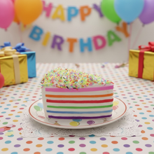Load image into Gallery viewer, Rainbow Cake Squishy – Slow Rising Sensory Stress Toy
