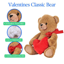 Load image into Gallery viewer, Valentines Classic Bear and Heart 11" (27cm) - Simply Susan’s
