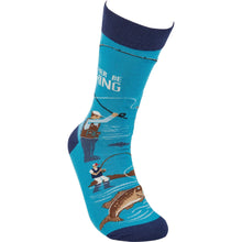 Load image into Gallery viewer, I'd Rather Be Fishing Socks
