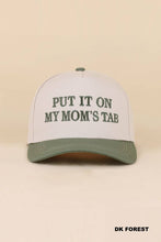 Load image into Gallery viewer, Put It On My Mom's Tab Two Tone Snapback Hat
