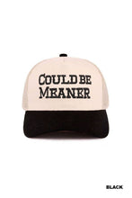 Load image into Gallery viewer, Could Be Meaner Two Tone Mesh Snapback Hat
