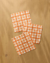 Load image into Gallery viewer, Pumpkin Check Dishcloth Set
