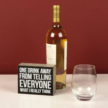 Load image into Gallery viewer, One Drink Box Sign
