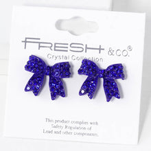Load image into Gallery viewer, Rhinestone Bow Shape Post Earrings - Simply Susan’s
