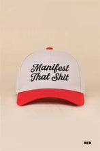 Load image into Gallery viewer, Manifest That Shit Two Tone Snapback Hat
