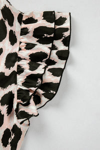 Madelyn Leopard Ruffled Blouse