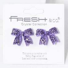 Load image into Gallery viewer, Rhinestone Bow Shape Post Earrings - Simply Susan’s
