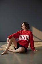 Load image into Gallery viewer, OHIO' Embroidered Mock Neck Sweatshirt
