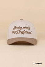 Load image into Gallery viewer, Sorry About My Boyfriend Two Tone Snapback Hat
