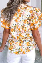 Load image into Gallery viewer, Gabriella Scalloped Floral Blouse
