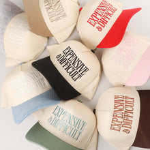Load image into Gallery viewer, EXPENSIVE and DIFFICULT Embroidered Trucker Hat
