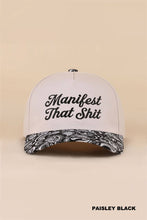 Load image into Gallery viewer, Manifest That Shit Two Tone Snapback Hat
