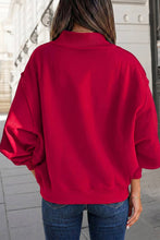 Load image into Gallery viewer, JOLLY Christmas Mock Neck Reversible Sweatshirt | S-2XL - Simply Susan’s
