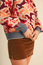Load image into Gallery viewer, ABSTRACT FLORAL KNIT SWEATER
