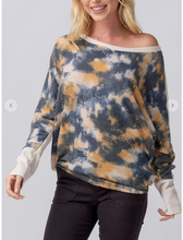 Load image into Gallery viewer, TIE DYE COLOR BLOCK SOLID CONTRAST SLEEVES
