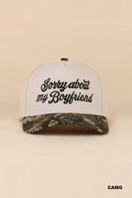 Load image into Gallery viewer, Sorry About My Boyfriend Two Tone Snapback Hat
