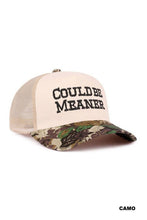Load image into Gallery viewer, Could Be Meaner Two Tone Mesh Snapback Hat
