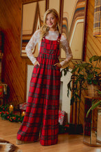 Load image into Gallery viewer, CHRISTMAS CLASSIC RED TARTAN PLAID RELAXED FIT OVERALLS - Simply Susan’s
