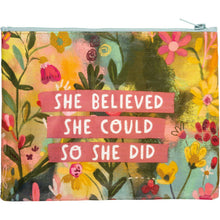Load image into Gallery viewer, She Believed She Could So She Did Zipper Pouch
