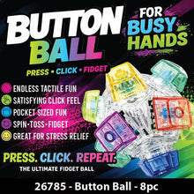 Load image into Gallery viewer, Fidget Button Ball Silicone Sensory Stress Toy
