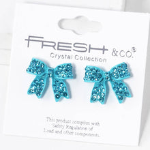 Load image into Gallery viewer, Rhinestone Bow Shape Post Earrings - Simply Susan’s
