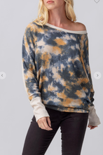 Load image into Gallery viewer, TIE DYE COLOR BLOCK SOLID CONTRAST SLEEVES
