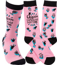Load image into Gallery viewer, Queen Of Damn Near Everything Socks
