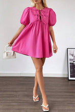 Load image into Gallery viewer, Ellie Solid Puff Sleeve Mini Dress - Simply Susan’s
