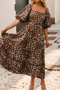 Hannah  Lovely In Leopard Maxi Dress