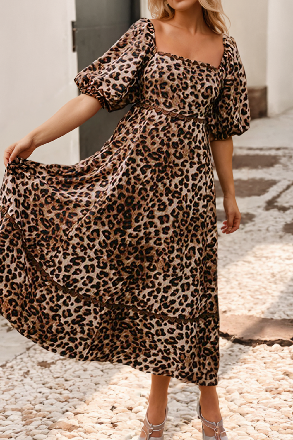 Hannah  Lovely In Leopard Maxi Dress
