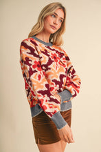 Load image into Gallery viewer, ABSTRACT FLORAL KNIT SWEATER
