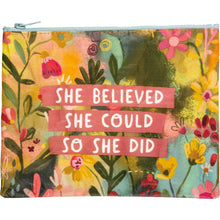 Load image into Gallery viewer, She Believed She Could So She Did Zipper Pouch

