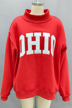 Load image into Gallery viewer, OHIO' Embroidered Mock Neck Sweatshirt
